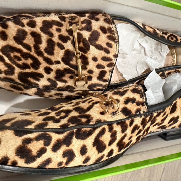 Sam Edelman Animal Print Loafers with Gold Detail - Picture 5 of 7